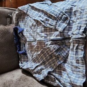 Zip front flannel shirt